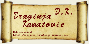 Draginja Kamatović vizit kartica